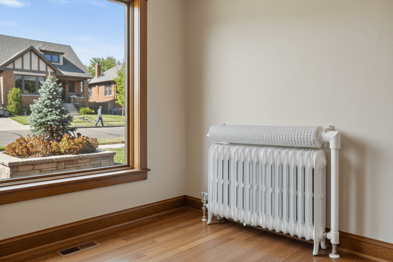 A radiant heat job seen in full
